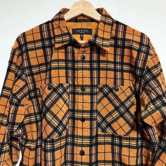 Rag & Bone Plaid Shirt – Medium – Brown & Black – 100% Cotton – Made in China - Picture 7 of 12